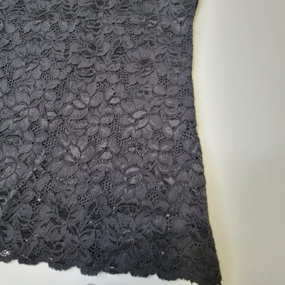 Black Lace Tank Top Lace Camisole Wide Straps Lace Top - Size L  Size XXL - Picture 4 of 13